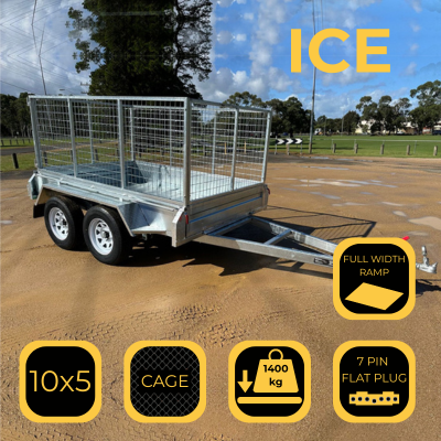 10×5 Tandem Cage&Ramp Trailer “ICE” | Junction Village