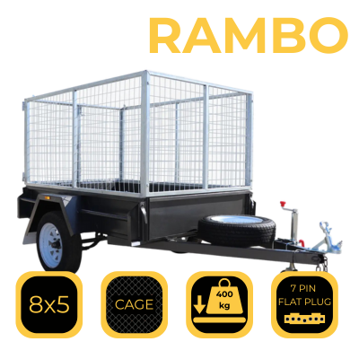 8×5 Cage Trailer “RAMBO” | Ferntree Gully